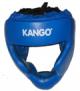 Шлем боксерский, синий, KANGO 8003A, нат. кожа