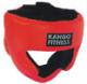 Шлем боксерский красно-черный KANGO 8002, иск. кожа